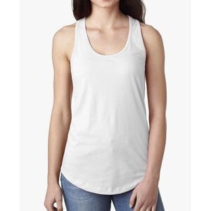 3 Pk Next‎ Level Ladies' Ideal Racerback Cotton Polyester Tank Top N1533 - White